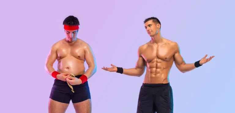 Two people with different body types